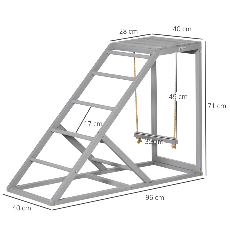 71cm Solid Wood Bird Chicken Activity Shelf for Floor
