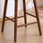 Ryden Upholstered Faux Leather Counter Stool with Wooden Legs-1451240582