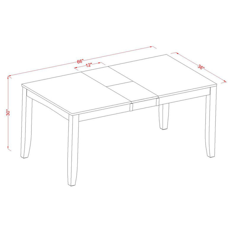 7 Piece Dining Set Consist of a Rectangle Dining Table with Butterfly Leaf and 6 Linen Fabric Kitchen Room Chairs, Cappuccino