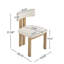 Chaises de salle à manger rembourrées sans accoudoirs avec pieds en métal (ensemble de 2)