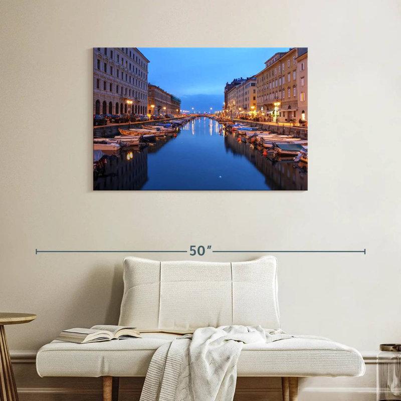 Ravi, Trieste, Italie, canal, H 26 po x l 39 po