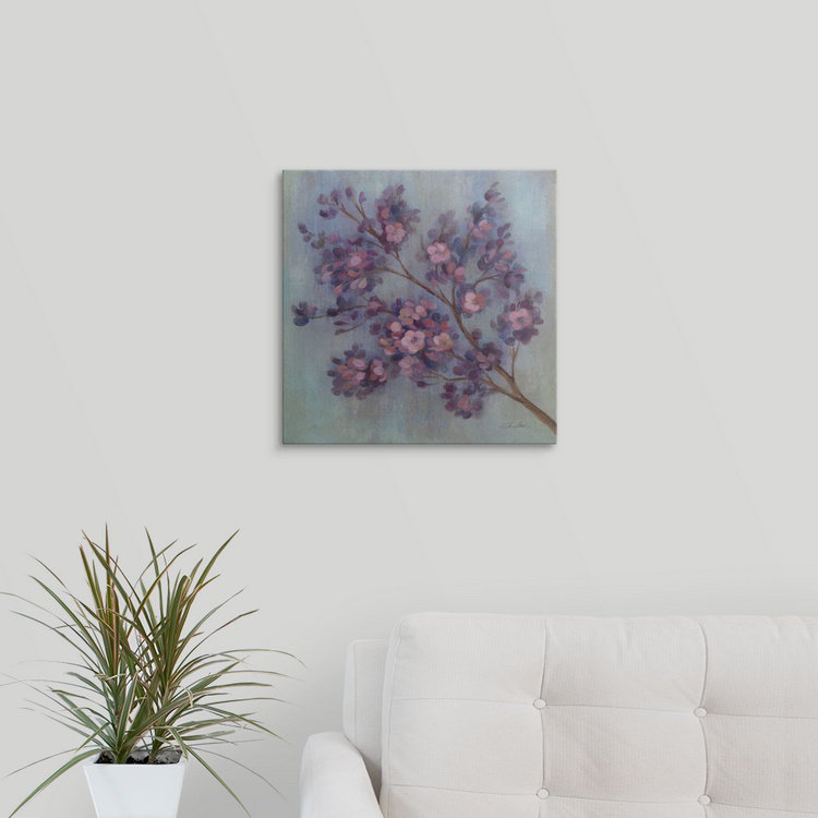 « ii », reproduction d’art Twilight Cherry Blossom, H 35 po x l 35 po x P 1,5 po, Toile