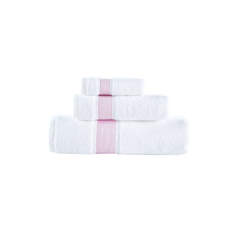 Turkish Cotton Plush Jacquard Mulit-Size Set, Pink