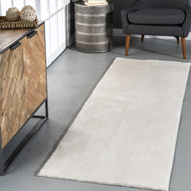 Solid Colour Shag Area Rug, Runner 76 x 183cm