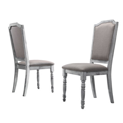 Ensemble de 2 chaises de salle à manger en bois à pieds tournés Iris
