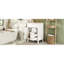 Meuble-lavabo moderne de 61 cm (24 pouces) avec lavabo en céramique, 2 tiroirs et tablette réglable - Une solution pour optimiser l'espace dans les petites salles de bain. Style français revisité.-749797744-749797745