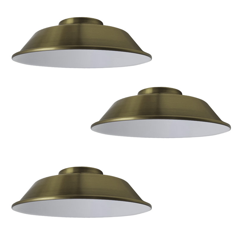 Grasonville 10cm H Metal Bowl Lamp Shade ( Uno ), Green Brass