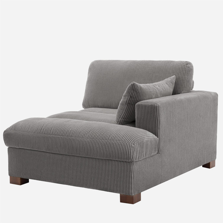Light Gray - Antinique Upholstered Chaise Lounge