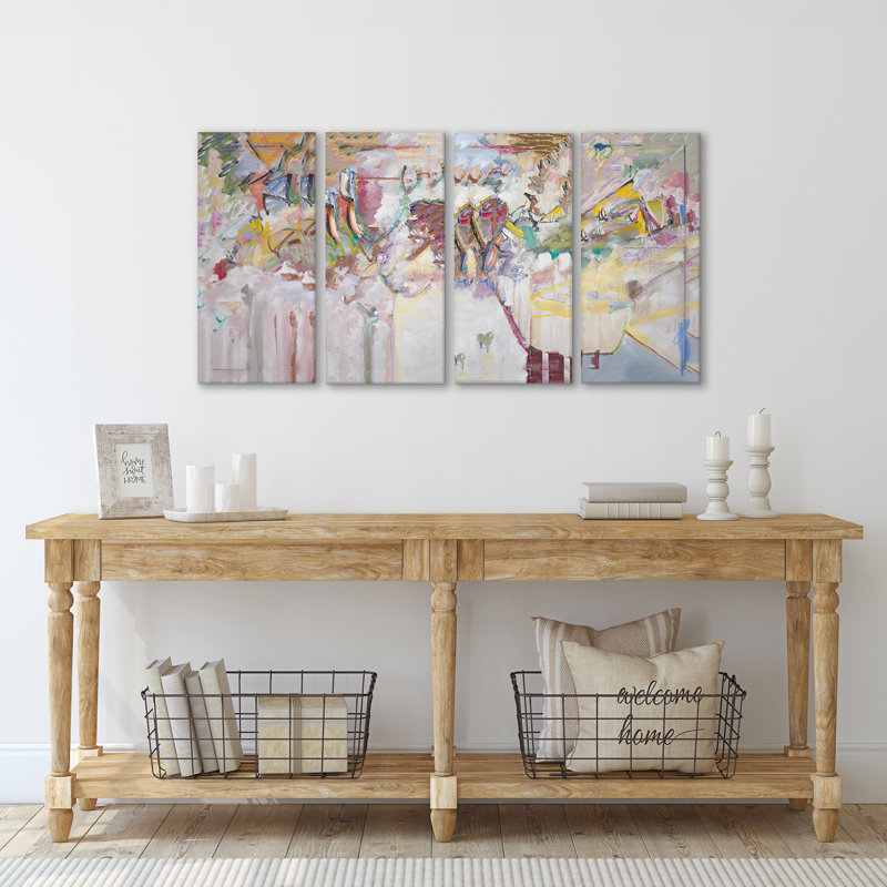 « abstract xxi »-impression sur toile tendue 4 pièces
