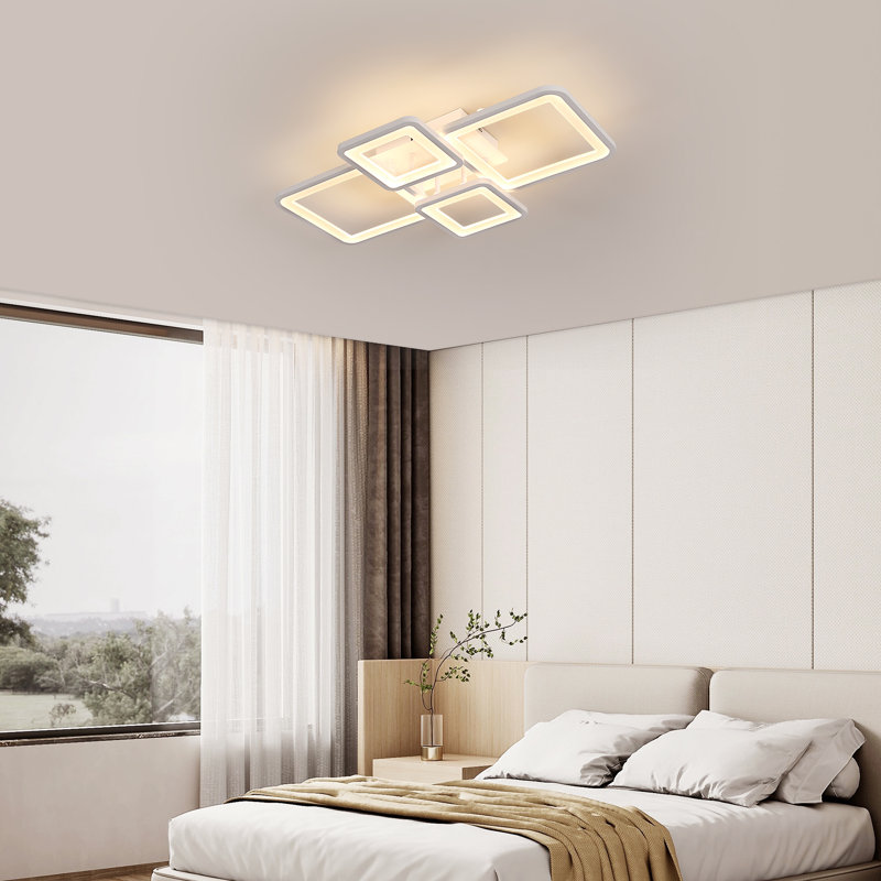 62cm 4-Light Square LED Ceiling Light