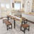  5-pcs(2 Benches & 2 Stools),dining Table Set For 6-8 With Benches And Stools