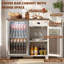 Mini-bar à café avec prise de courant et porte-gobelet 41,7 po