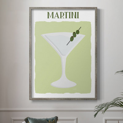 Martini Framed Print - Solid Wood