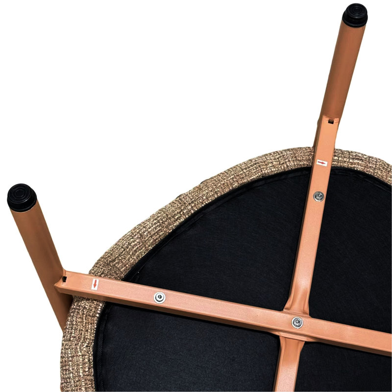 Apricot Brown Patio Furniture With 2 Chairs And Table, Soft Cushioned Seating, Iron Legs, Complementary Design Lounge Seating Modern Design, Seamless , Assembly