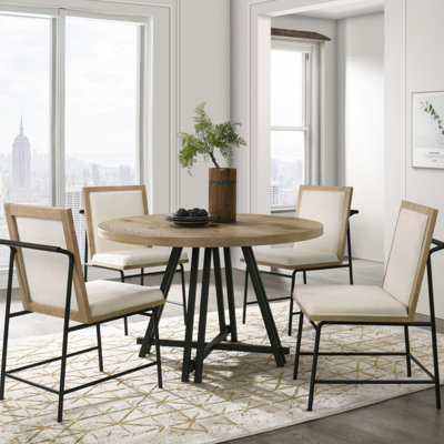 Ensemble de table de salle à manger de 47 pouces avec chaises rembourrées, parfait pour les espaces de salle à manger compacts et élégants