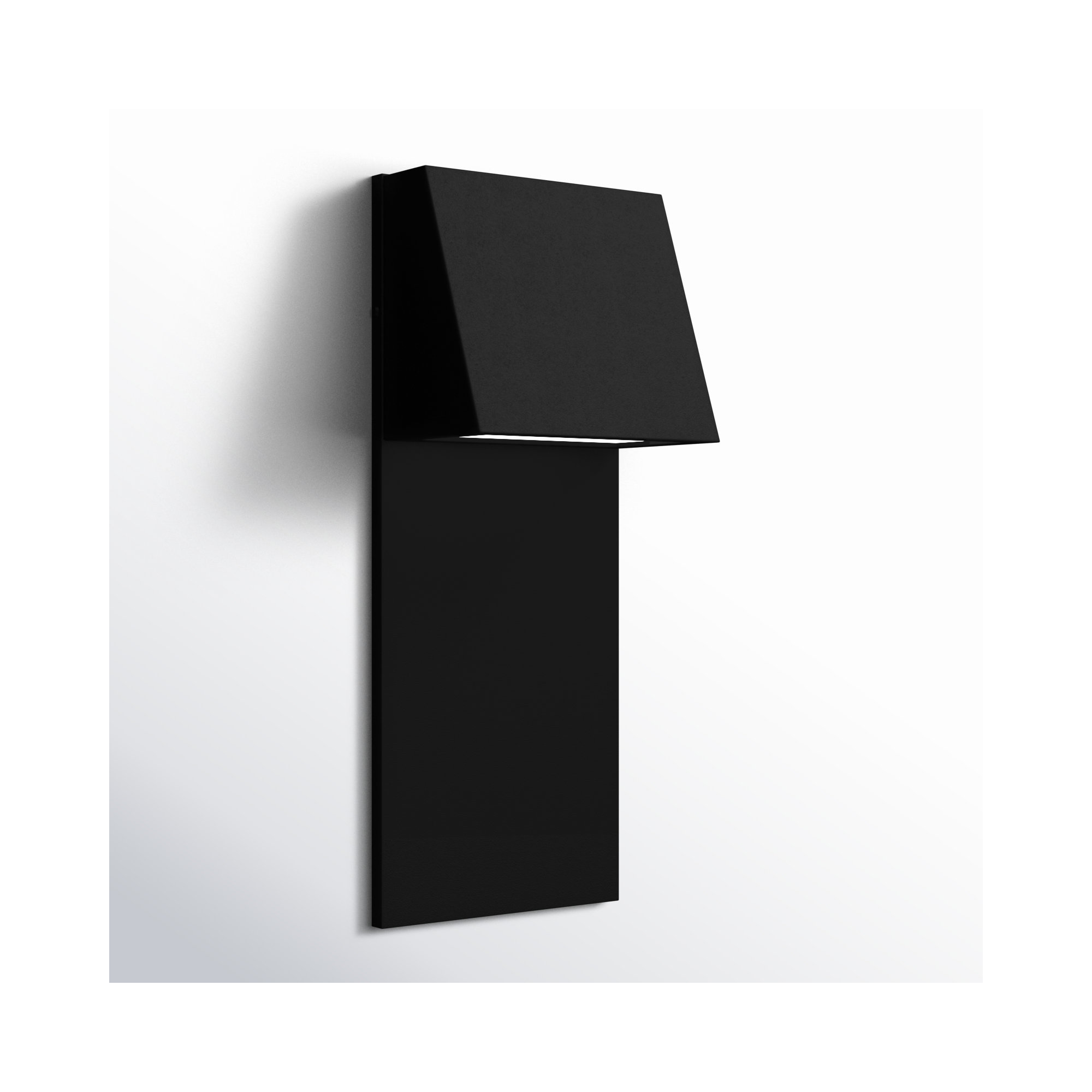 Canto Outdoor Aluminum LED Wall Light, Black, 20" H x 8" W x 5" D