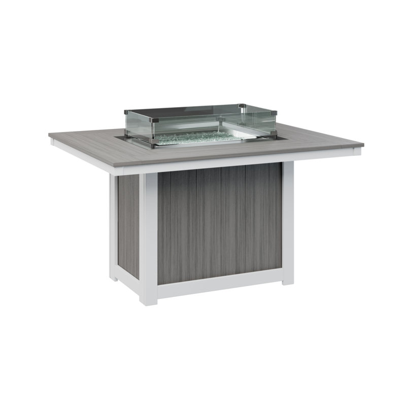 Foyer de table rectangulaire 54 po Berlin Gardens Donoma, Bois flottant gris, H 30,37 po x l 53,87 po x P 41,37 po