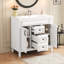 Meuble-lavabo moderne de 36 pouces avec lavabo supérieur et deux portes de rangement à fermeture douce
