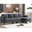Canapé modulaire moderne avec rangement, gris, revêtement, base en bois massif et rangement pour canapé à dossier - gris-300835580-300835582