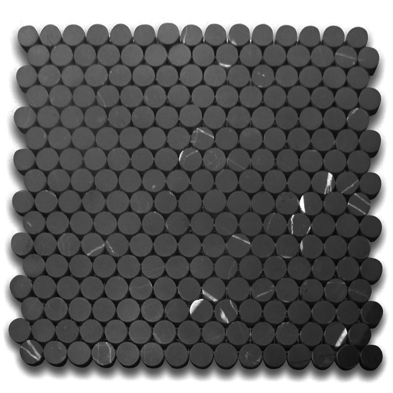 12" x 11" Marble Penny round Mosaic Wall & Floor Tile