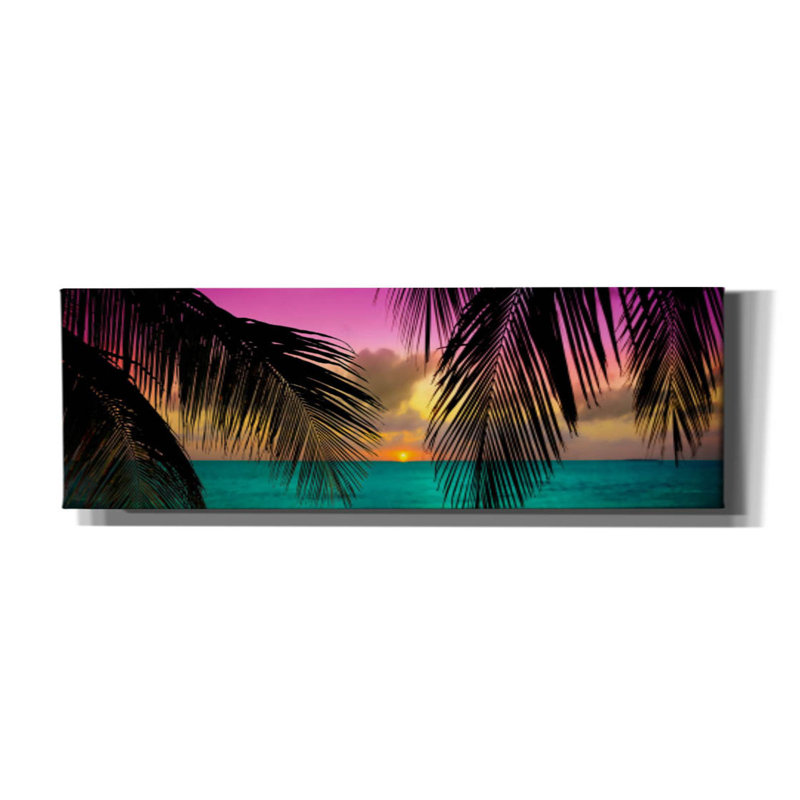 «Bay Palms» par Jack Reed, art mural Bay Isle Home ™, L 36 po x H 12 po
