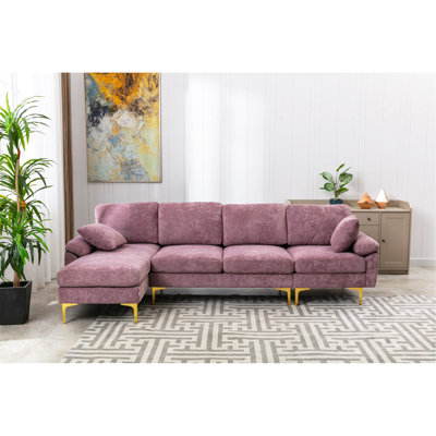 Canapé modulaire en U avec repose-pieds