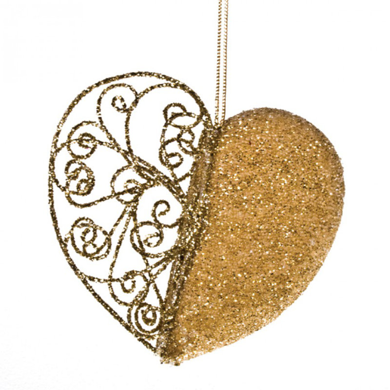 10cm Metal Holiday Shaped Ornament, Gold