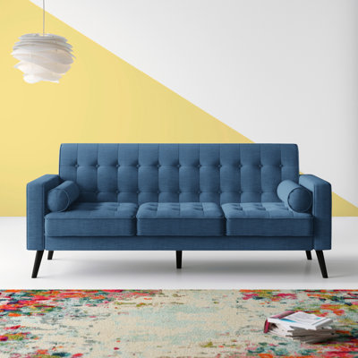 Benayah 75.5" Linen Square Arm Sofa by George Oliver