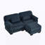 Canapé modulaire en L, canapé 2 places avec repose-pieds, coussins de siège épais et confortables pour le salon-133328992