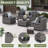 5 Piece Rattan Sectional Seating Group with Cushions-1410508492