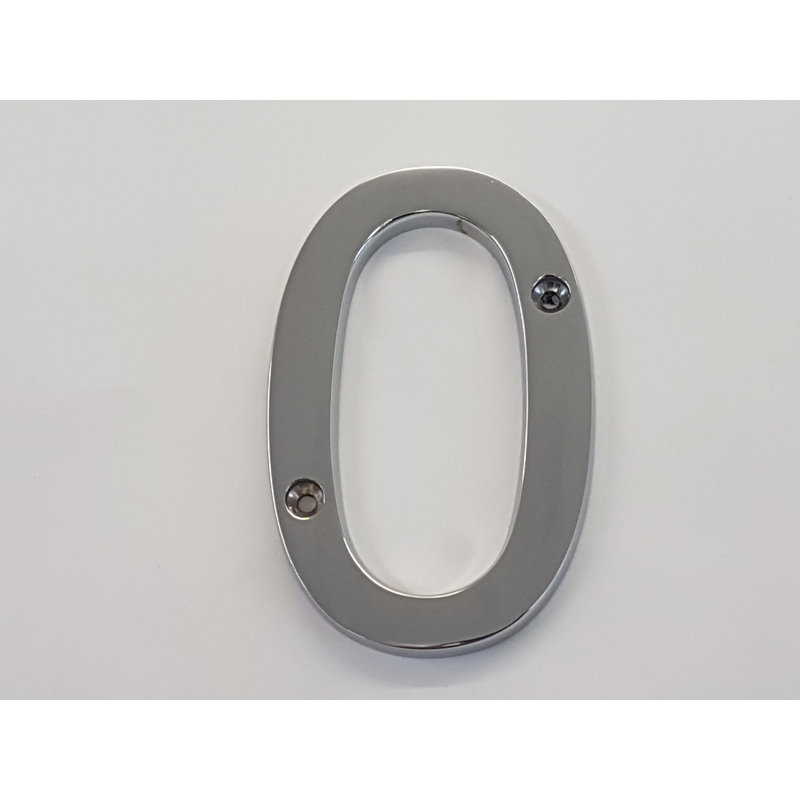 Makale 26.67cm H Reflective Metal House Number, 0