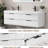 60" Modern Wall-Mount Double Sink Bathroom Vanity Base Only, Painted Floating Cabinet, Soft-close Drawers-110974070