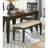 Beige Upholstered Seat 48-Inch Bench In Dark Brown For Dining Constant Beauty Room Use