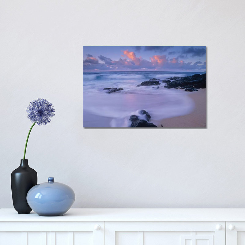 Rolling Waves At Dusk At Sandy Beach, Oahu, Hawaii by Tim Fitzharris - Wrapped Canvas Print, 30.48 cm H x 45.72 cm W