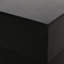 Table d'appoint en béton léger, moderne, noir, sans assemblage, forme piédestal - profondeur 13,84 po x hauteur 19,13 po, table en oxyde de magnésium noir avec béton, forme exceptionnelle, hauteur d'assemblage