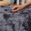Tapis à poils longs rayé gris foncé-2025699510