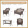 4 Piece Rattan Wicker Seating Group