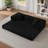 Modern Corduroy sofa with stylish appearance, classic square design, unique two-tier design, convertible into a bed, ideal for apartments and large spaces.-766278558