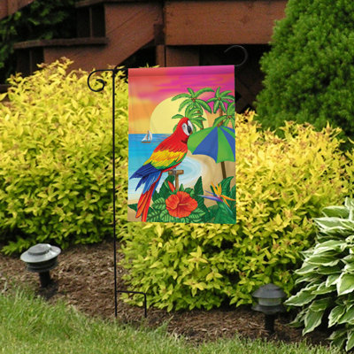 Drapeau paradisiaque du jardin d'été