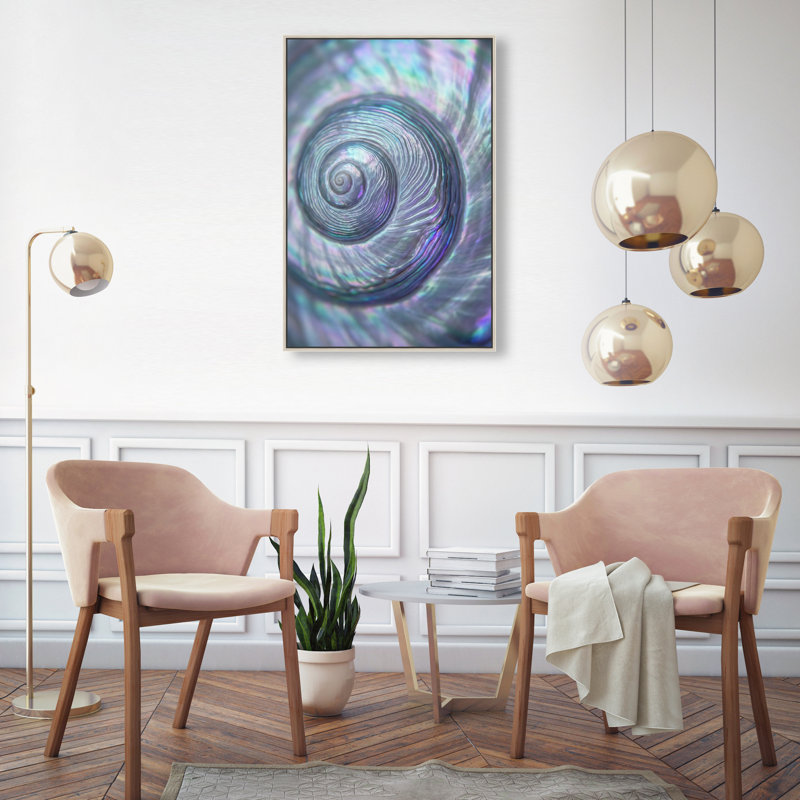 Sea Spiral Print by Oliver Gal, 16"H x 11"W, Silver Floater Frame