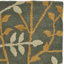Tapis vert floral en laine touffeté à la main-950875338