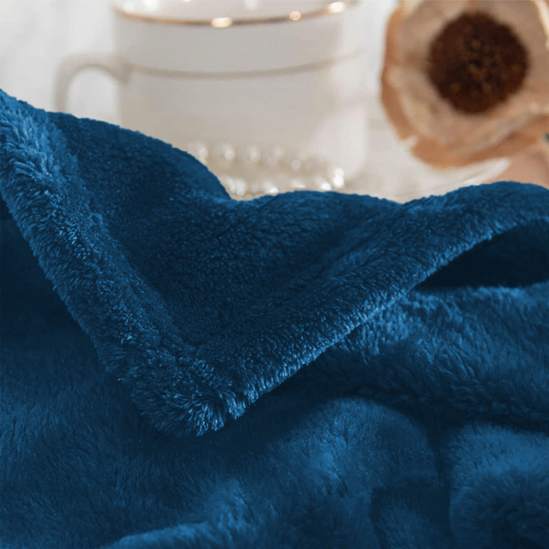 Aspire Homeware Ultra-Soft Hotel Quality Reversible Plain Weave Fleece Throw Blanket, Single (130cm W X 150cm L), Teal