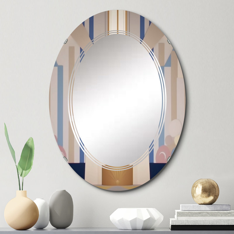 Ingred - Miroir mural moderne ovale, 30 po x 20 po