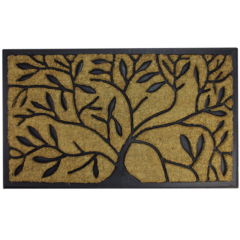 Tree of Life Rectangular Coir Door Mat 29.5" x 17.75"