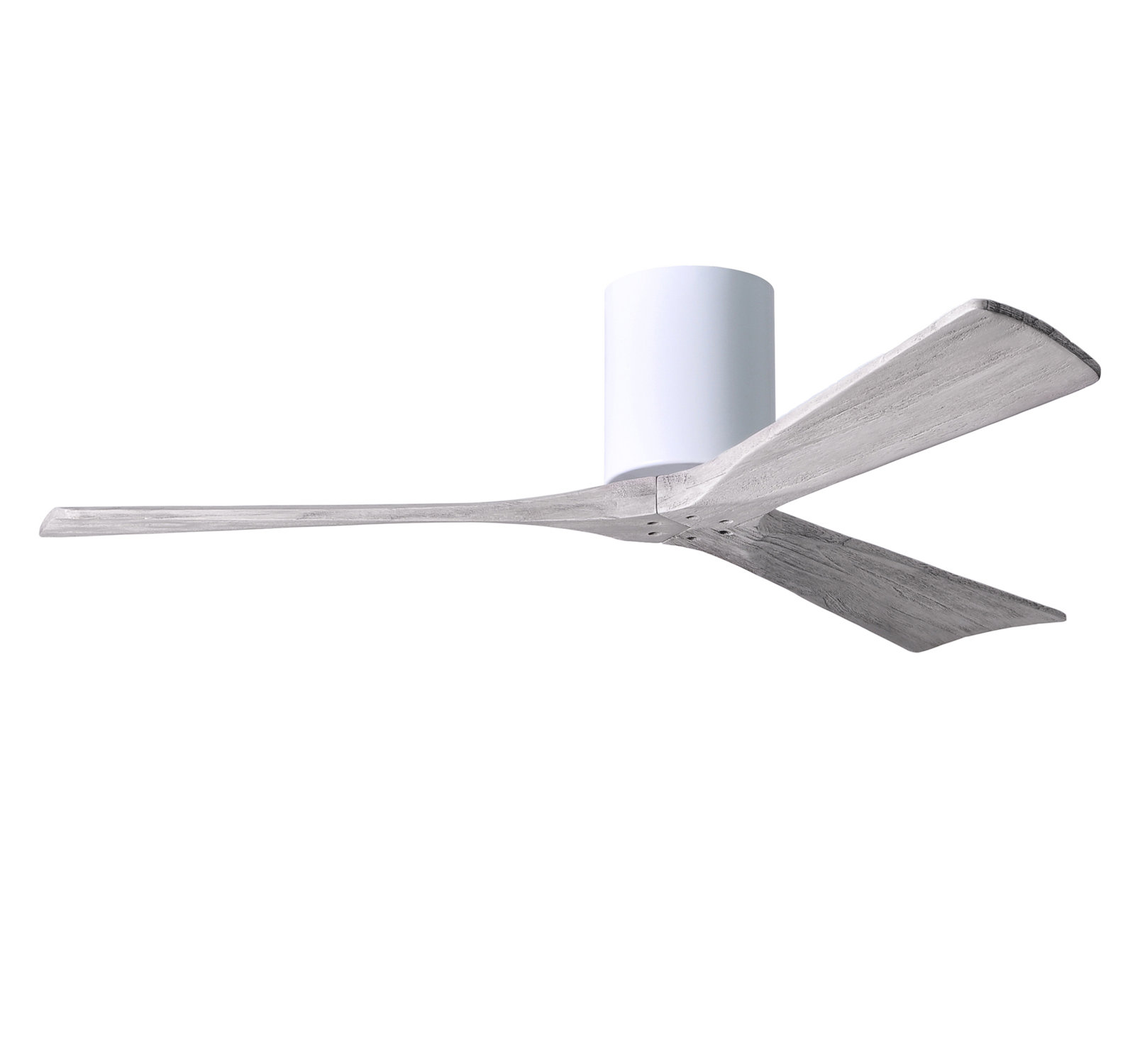 Olivier 3 Blade Ceiling Fan, Gloss White, Barn Wood Tone, 52"