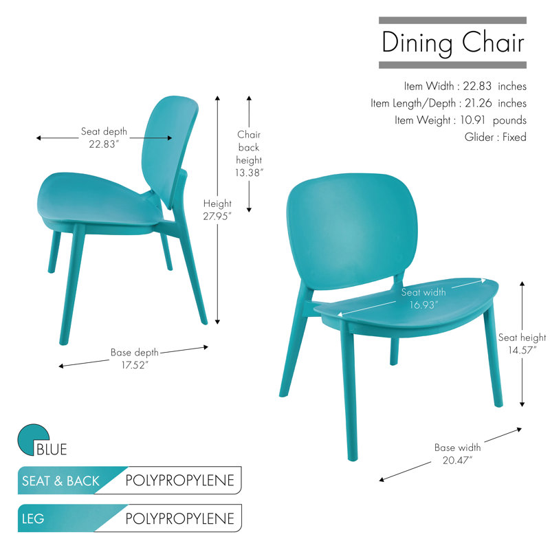 Chaise de patio Esita, Bleu