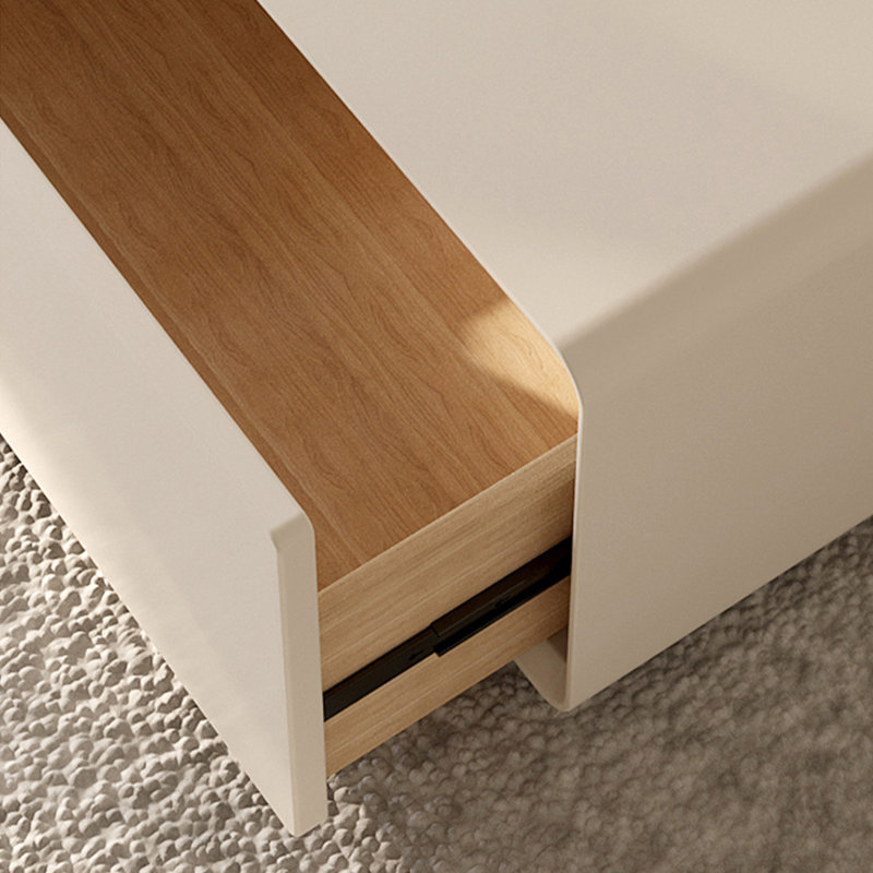 French-style solid wood coffee table, 18.5" H x 55.12" W x 27.56" D