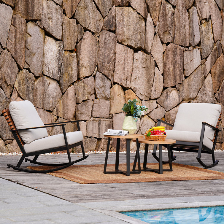 Tansi 2 - Person Patio Conversation Sets with Cushions