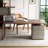 Nut-brown+Smoky color Rectangular Manufactured Wood with 3 drawers desk-109078963