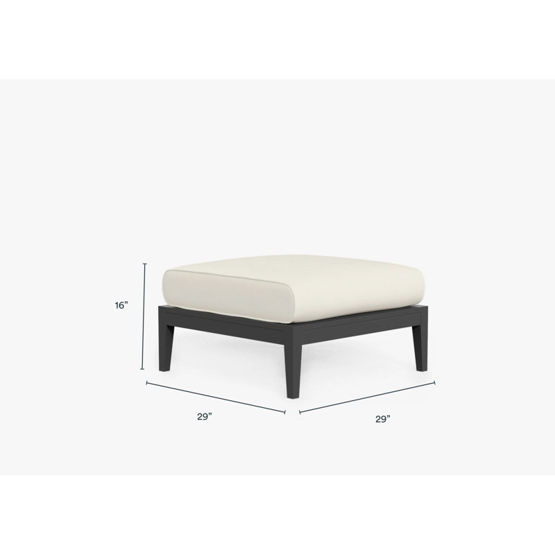 Repose-pieds d'extérieur gris anthracite en aluminium, Noir, noir, noir, noir, Crème Palissades